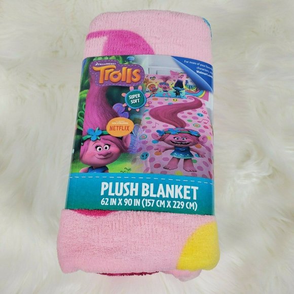 Trolls plush blanket 2025